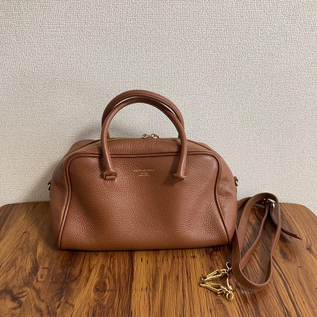 CHRISTIAN VILLA クリスチャンヴィラ ボストンバッグ　ブラウン
