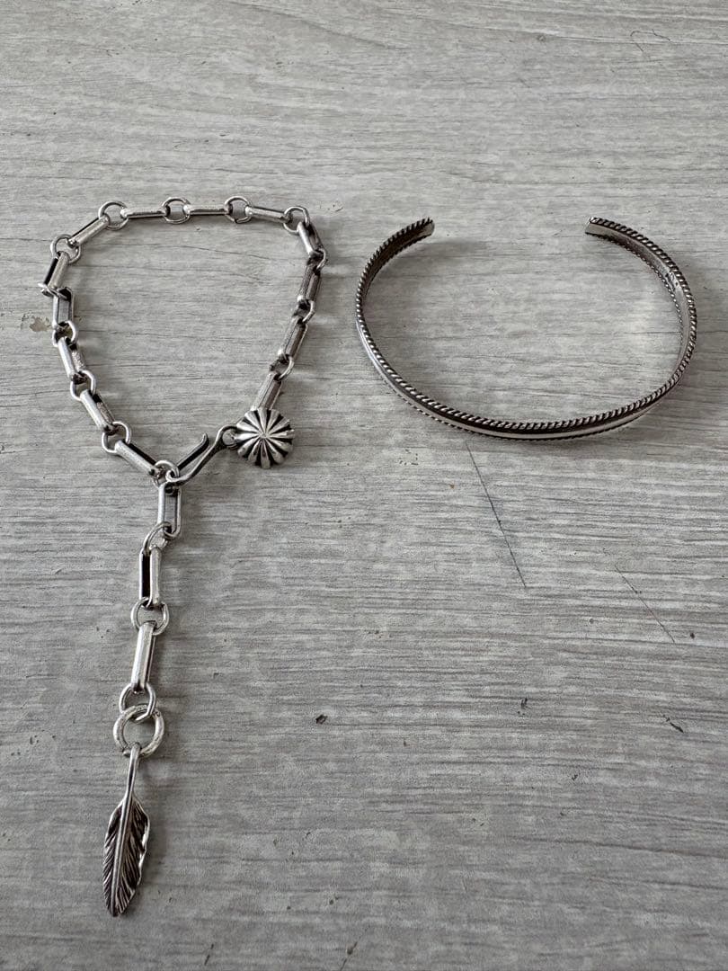 ナバホ族 ブレス カスタムチェーンブレス セット！