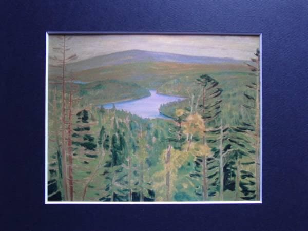 辻永、【双湖台より見たるペンケ・パンケ】、希少な大判額装用画集より