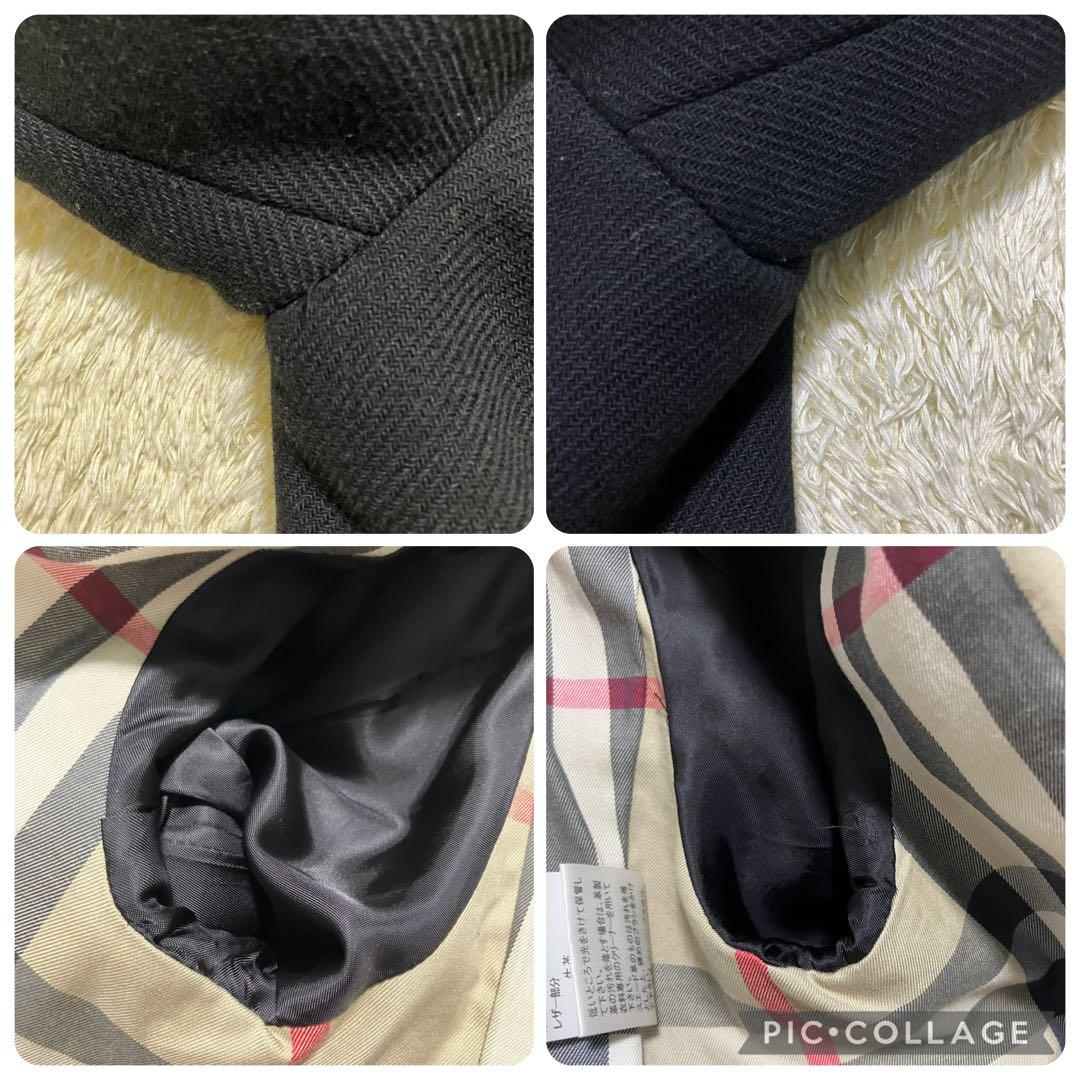 バーバリーロンドン ダッフルコート メガチェック ウール 水牛トグル