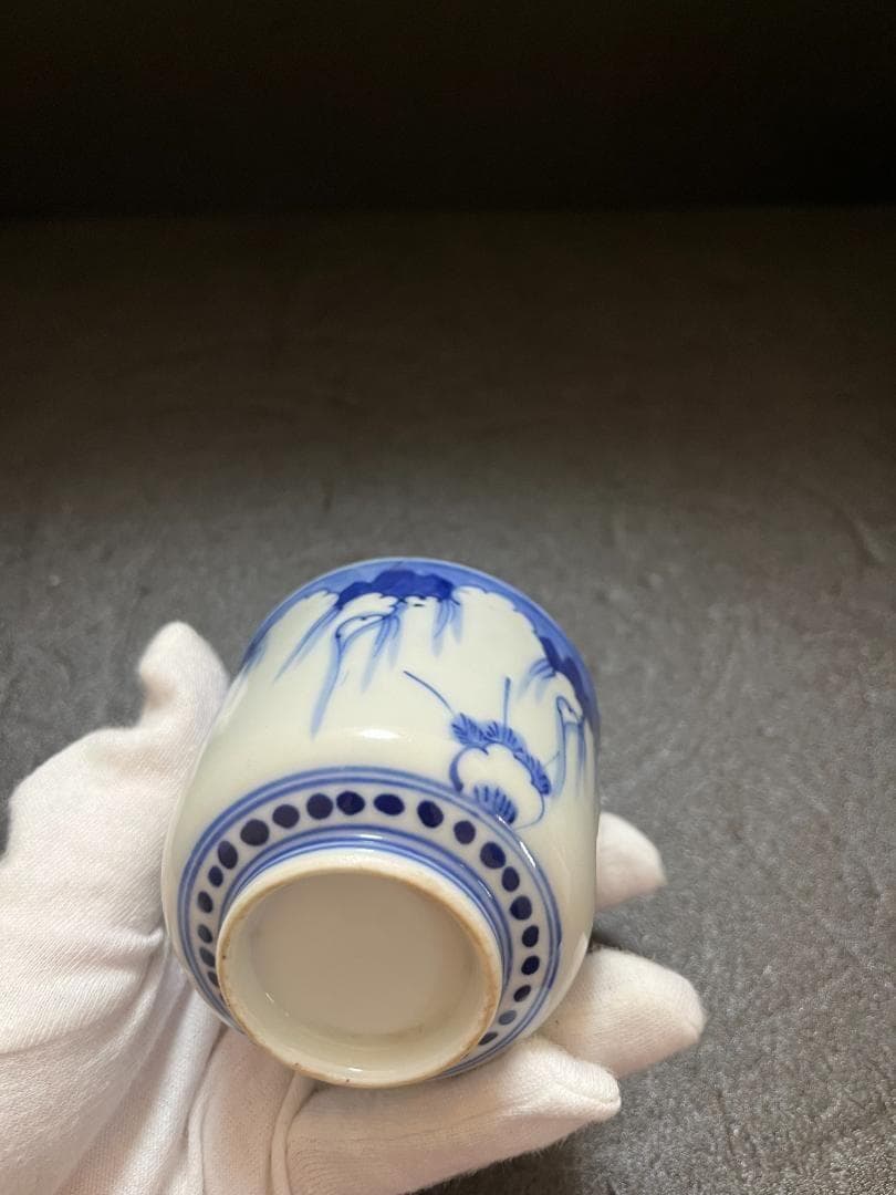 古伊万里 染付 柳絵 蕎麦猪口 湯呑 6客 - メルカリ