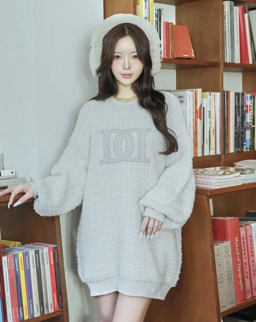 Darich DDロゴツイードニットプルオーバー SAX サックス