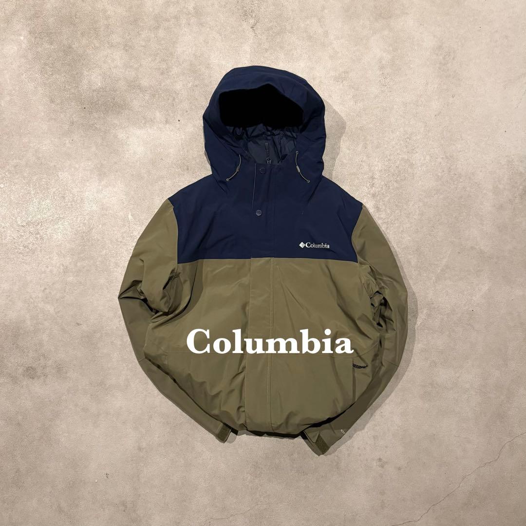 【大人気❗️】極暖！肉厚！columbia 　ダウン　オリーブ　ネイビー　M