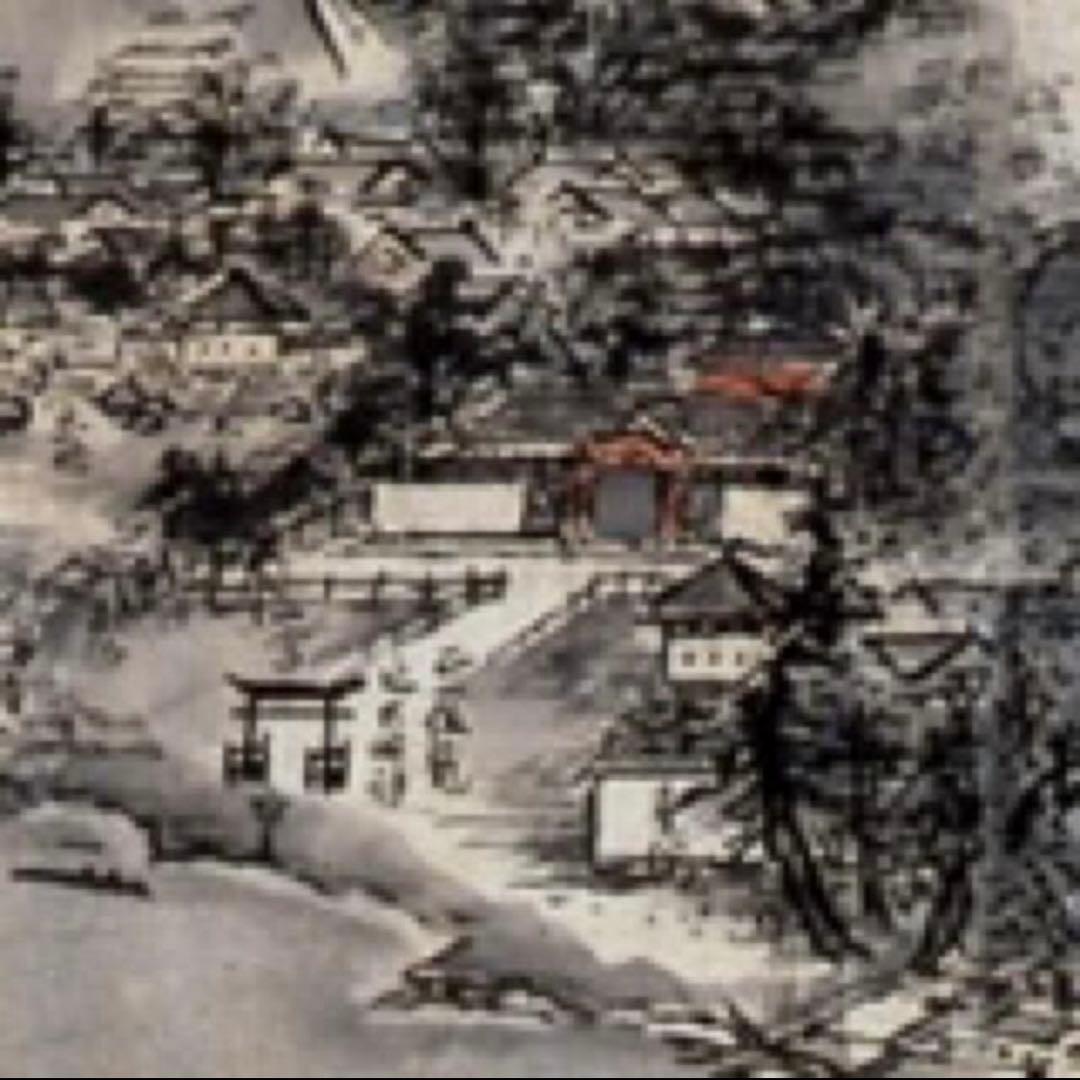 雪舟伝説新品希少特注非売品新品雪舟国宝天橋立図水墨画布地元伊勢籠