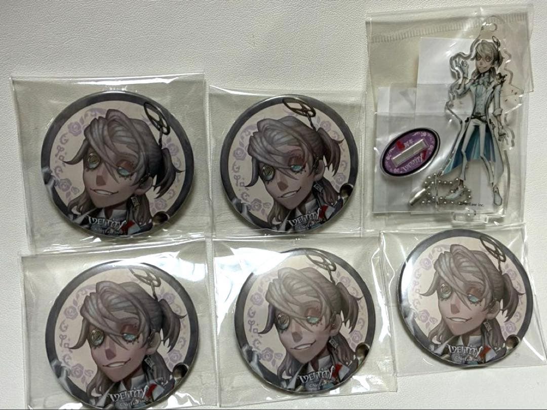 キ*ン様 第五人格 S20真髄2 囚人 缶バッジ アクスタ 6点セット Identity V CHARACTER DAY 2024Ver. 缶バッジセット 「囚人