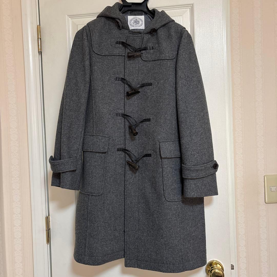 【J.PRESS】 グレー ダッフルコート フード付き