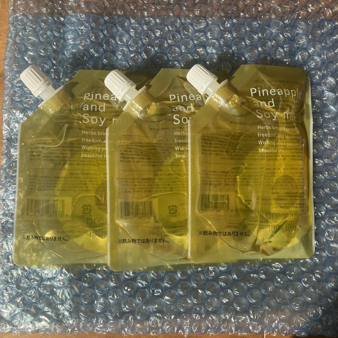 パイナップル豆乳ローションプレミアム　エコパック　3個セット
