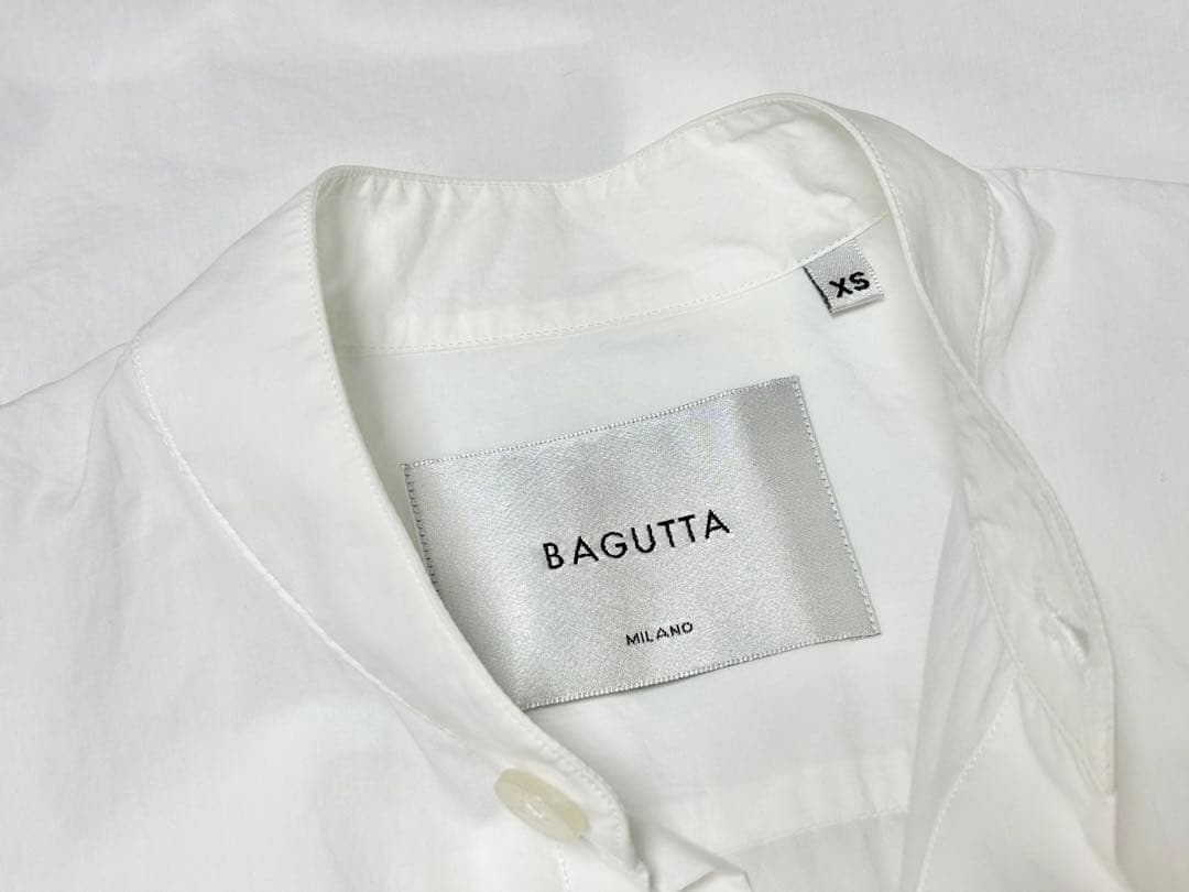 BAGUTTA バンドカラー オーバーシャツ XS 白 バグッタ UENO_GL