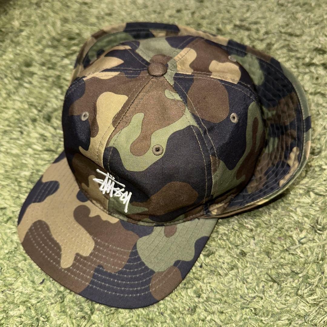 最終価格】stussy cap 迷彩 カモ柄 帽子 キャップ ステューシー - メルカリ