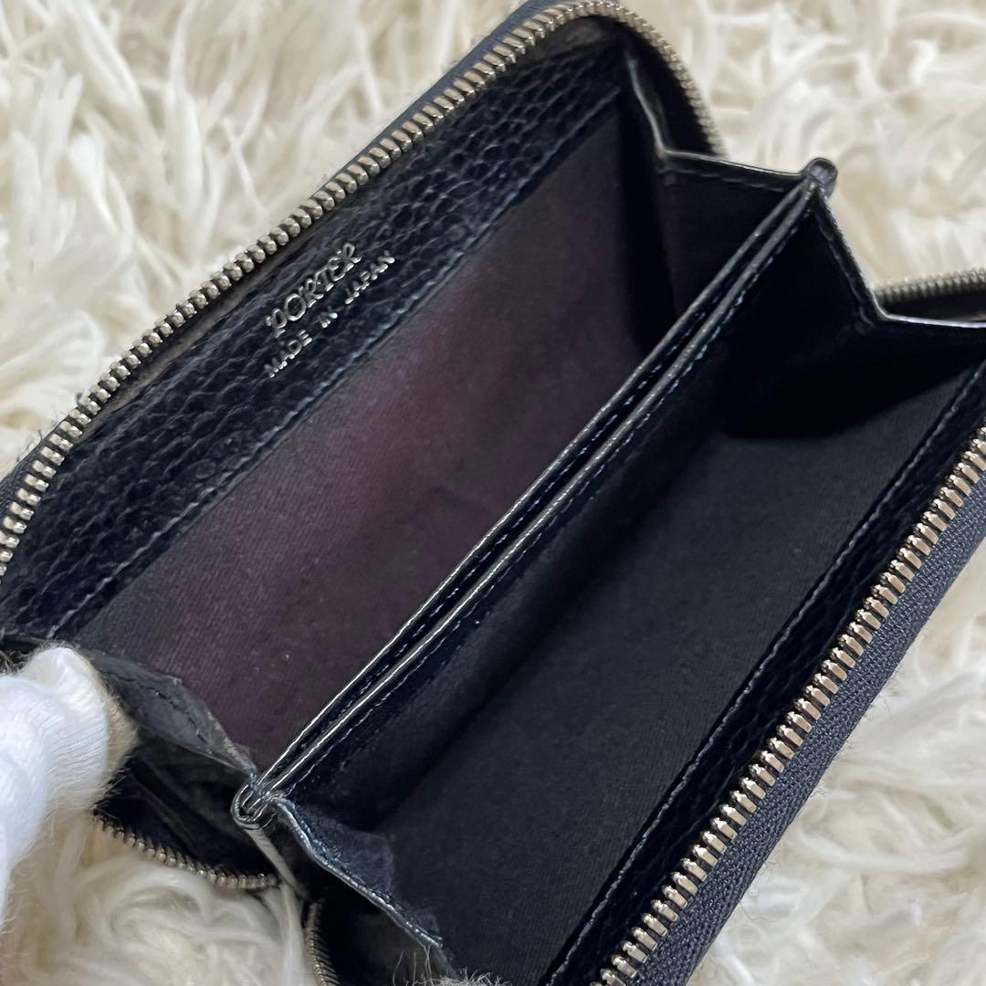 美品】ポーター コインケース グレイズ パンチング ラウンドファスナー