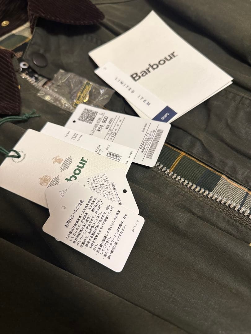 Barbour ゲームフェア シップス別注 38 オリーブ