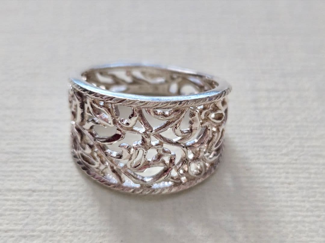 アガット　透かしモチーフリング 12号