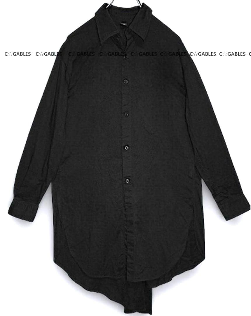 Y's ワイズ　前後アシンメトリー　バックドレープシャツ　ヨウジヤマモト