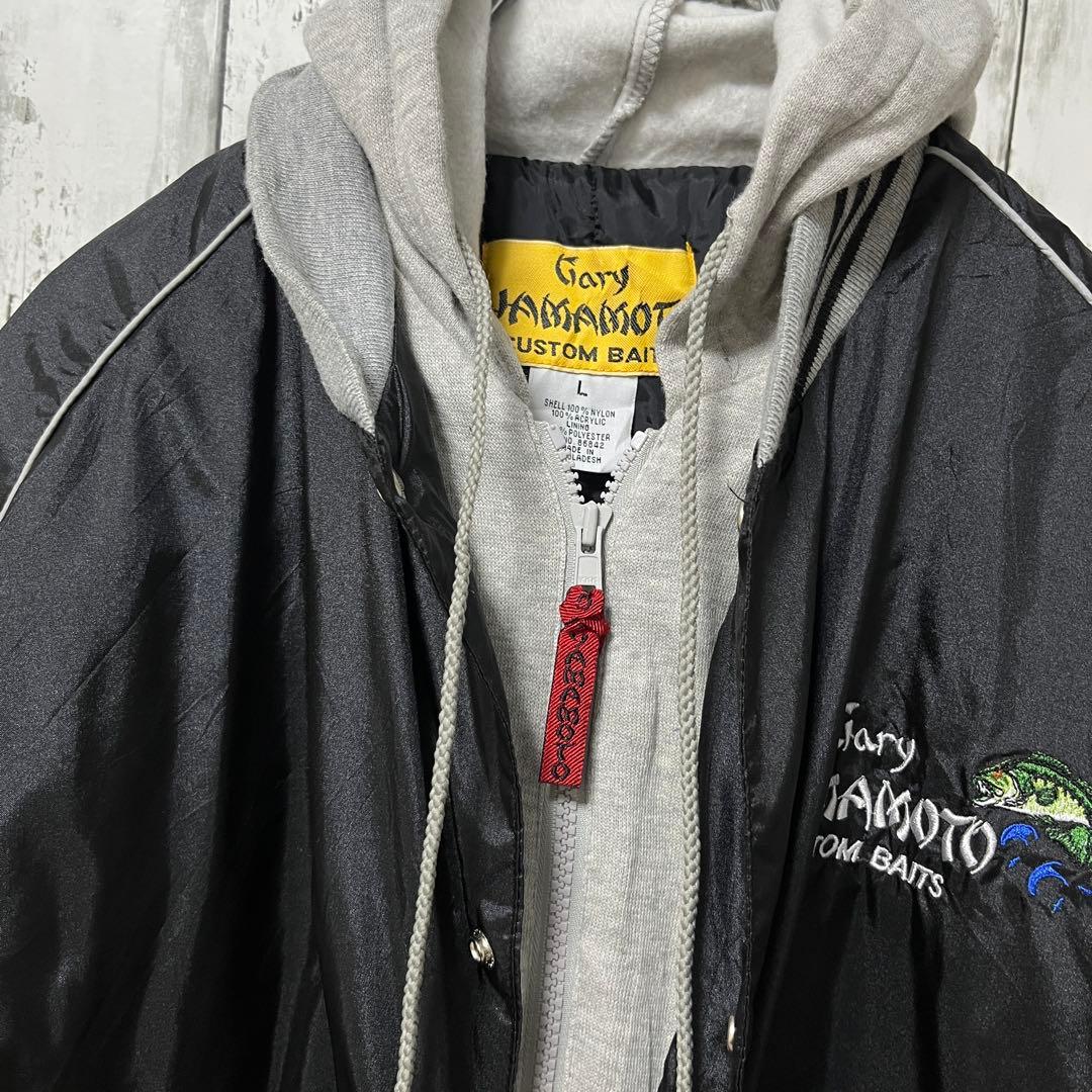 ゲーリーヤマモト 90s スタジャン ブラック ヴィンテージ Lサイズ