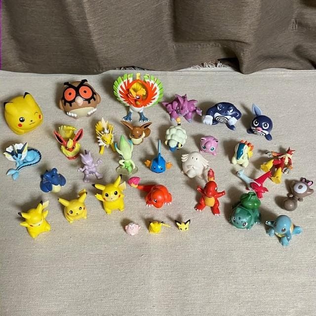 ☆*L様 当時もの ポケモン ポケットモンスター ミニフィギュアセット まとめ売 当時物 希少】ポケモン初期 90s / 台座つきミニフィギュア まとめ売り