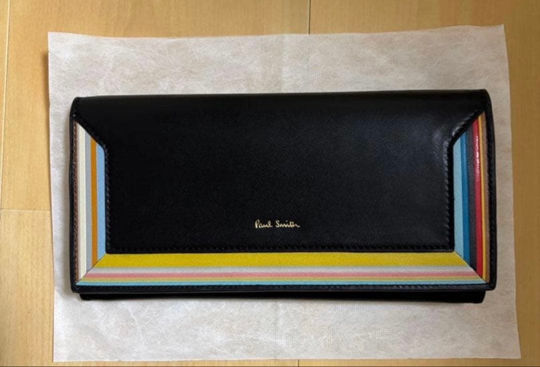 【新品】Paul Smith 長財布 ブラック/マルチカラー