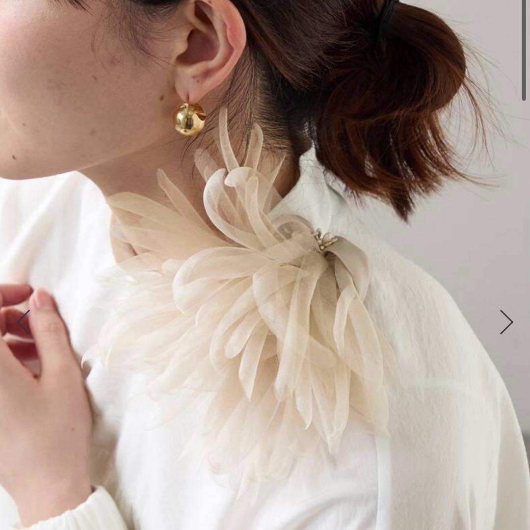 【箱なしポスト投函】VERMEILpar iena シルクオーガンジーコサージュ