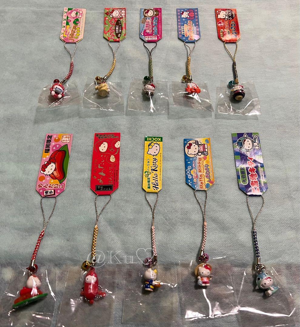 【未使用】ご当地キティ 根付 ストラップ 10個セット ①