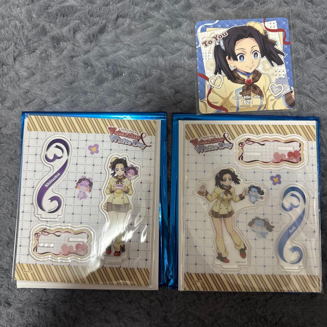 鬼滅の刃バレンタインアクスタ コースター 胡蝶しのぶ、神崎あおい