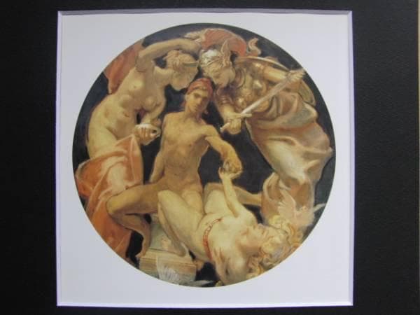 ジョン・シンガー・サージェント、パリスの審判、希少な額装用画集より