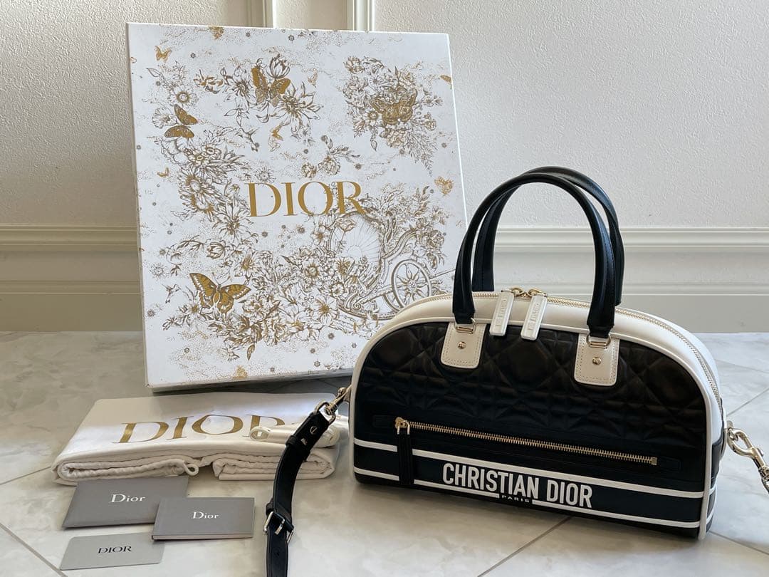 Christian Dior マクロカナージュ ボウリングバッグ ボストンバッグ
