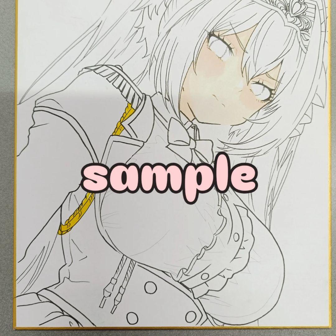 さ*ち様 手描きイラスト　ファンアート　ウマ娘　ダイワスカーレット　中色紙　原画