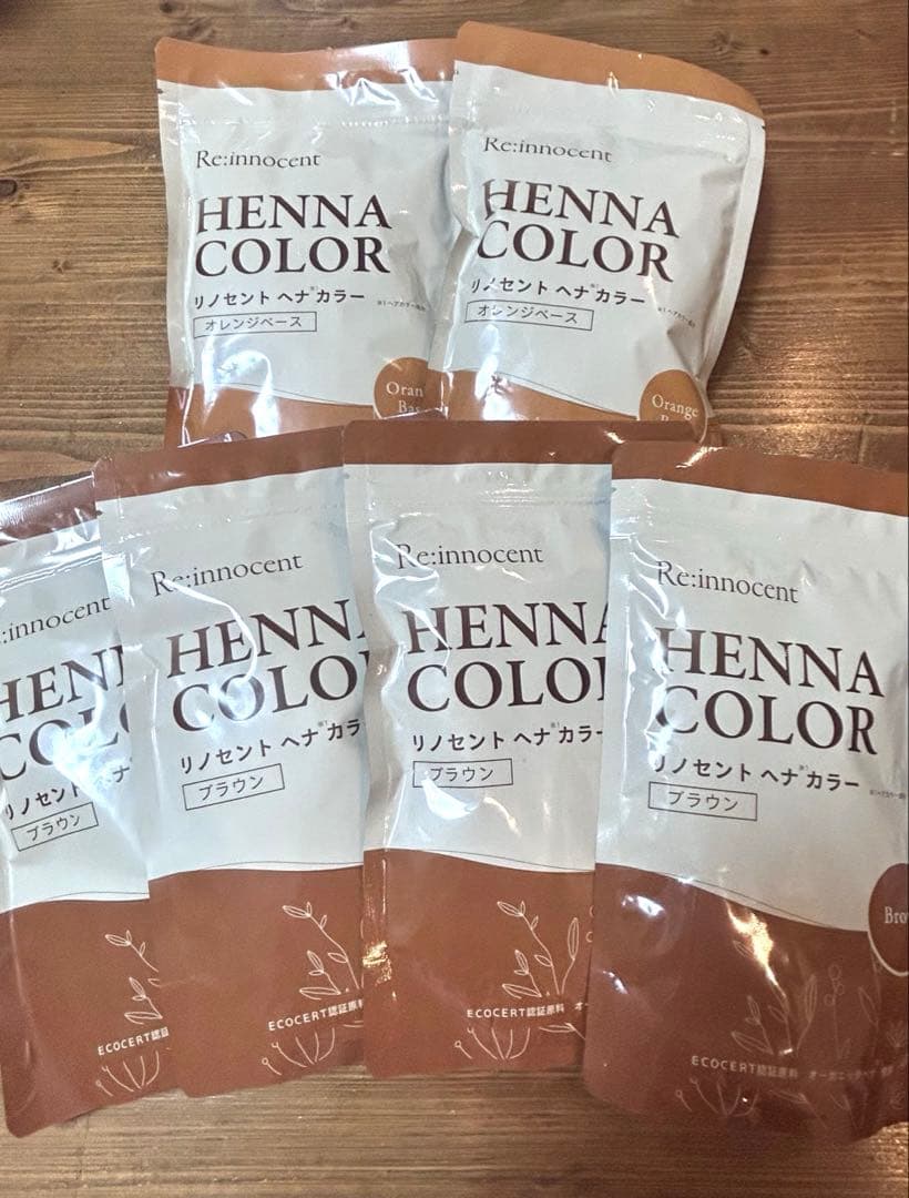 【新品】Re:noccent HENNACOLORオレンジベース×2ブラウン×4