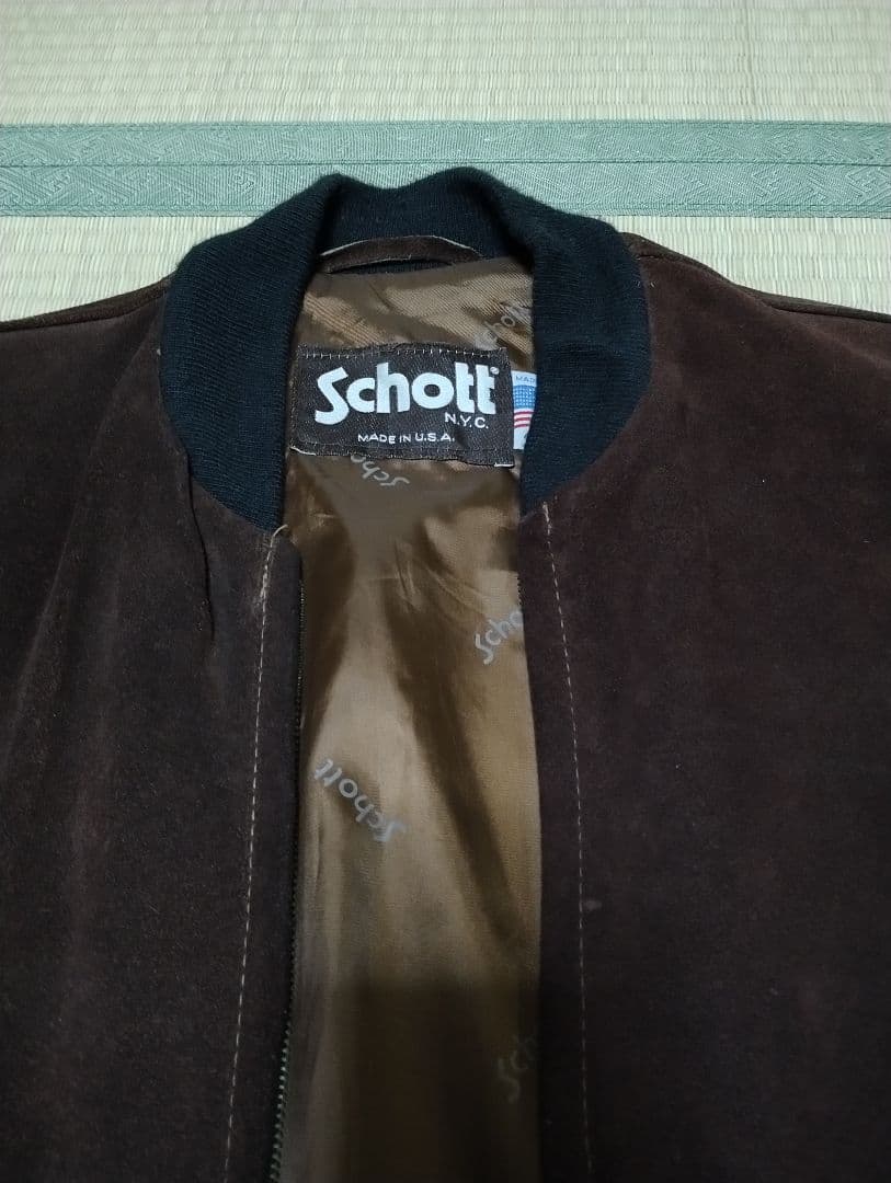 Schott スエードジャケット ブラウン