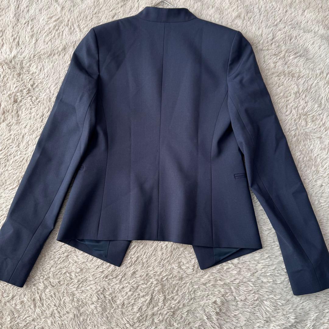 セオリー SUPER TAILOR スーツセットアップ ノーカラー パンツ 紺色