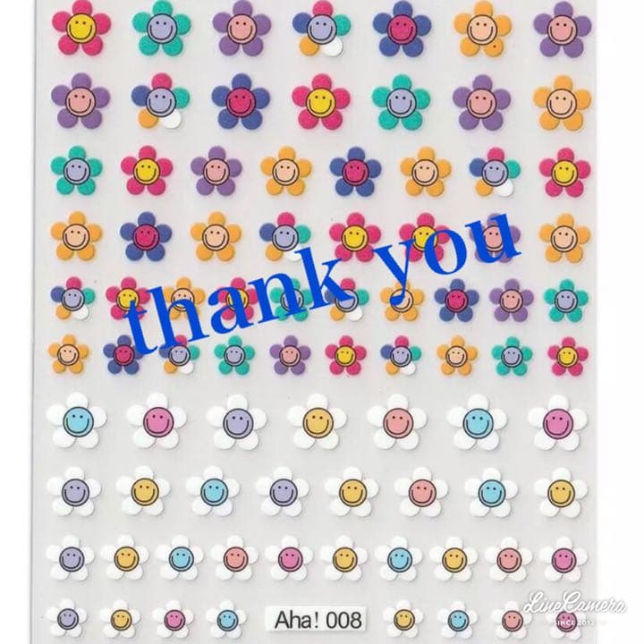 ニコちゃん花ネイルシール