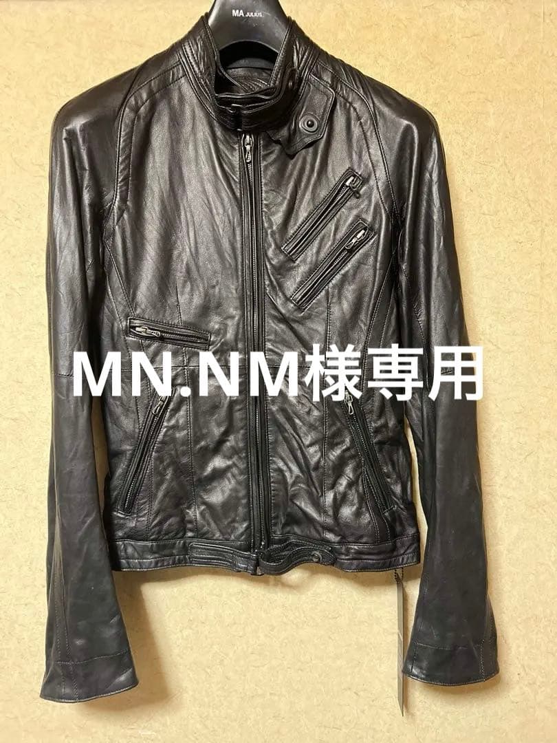 レザーライダースブルゾン MA_JULIUS サイズ0レディースサイズ ユリウス