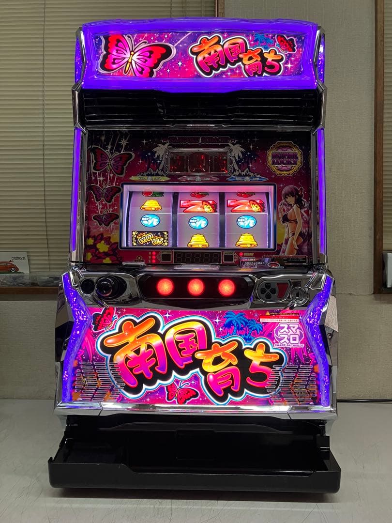 パチスロ実機　Ｌ南国育ちＳ３ スマスロユニット付き データカウンター接続ユニット付 L押忍！番長4 A3 中古パチスロ実機