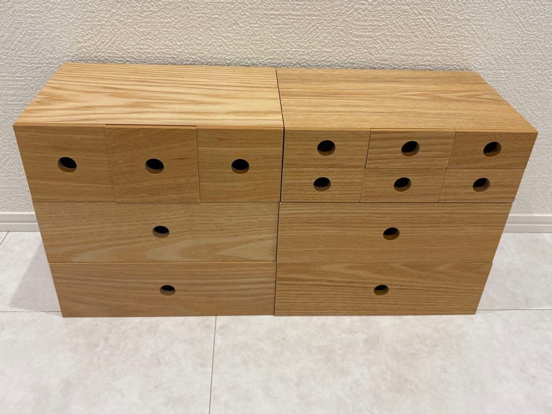 無印良品　木製小物収納 引き出し13個付き