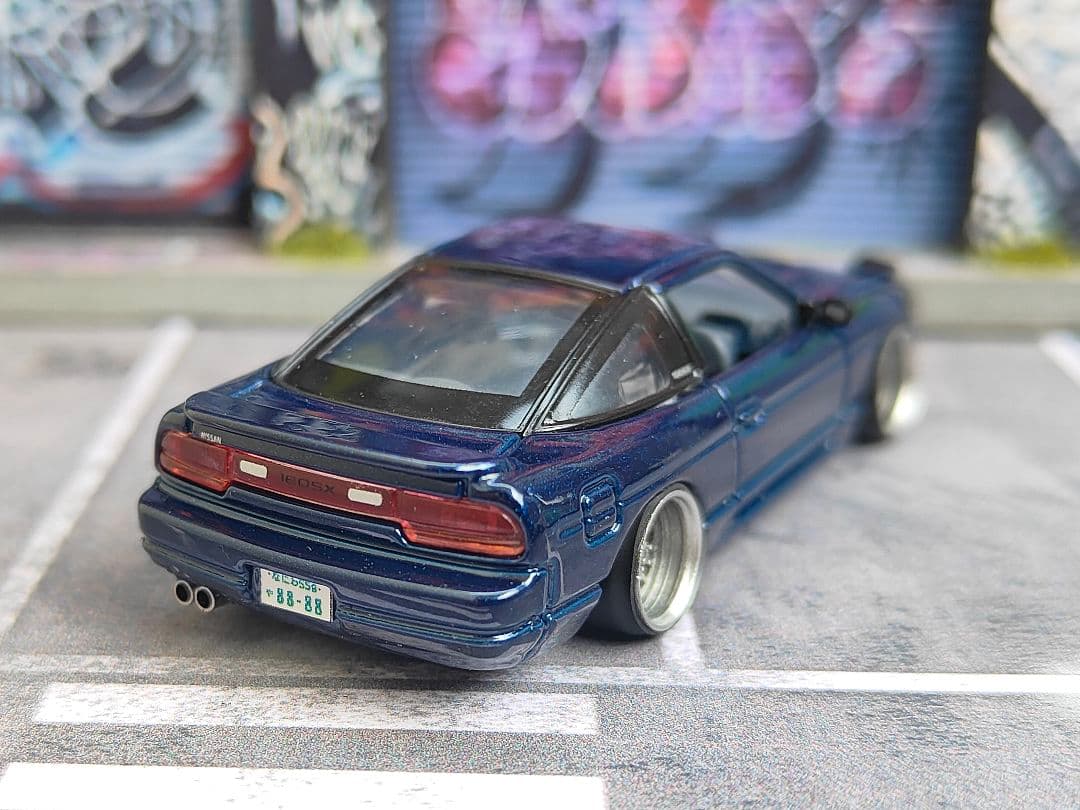 トミカ改造 日産 180sx ワンエイティー プレミアム☆深リムホット