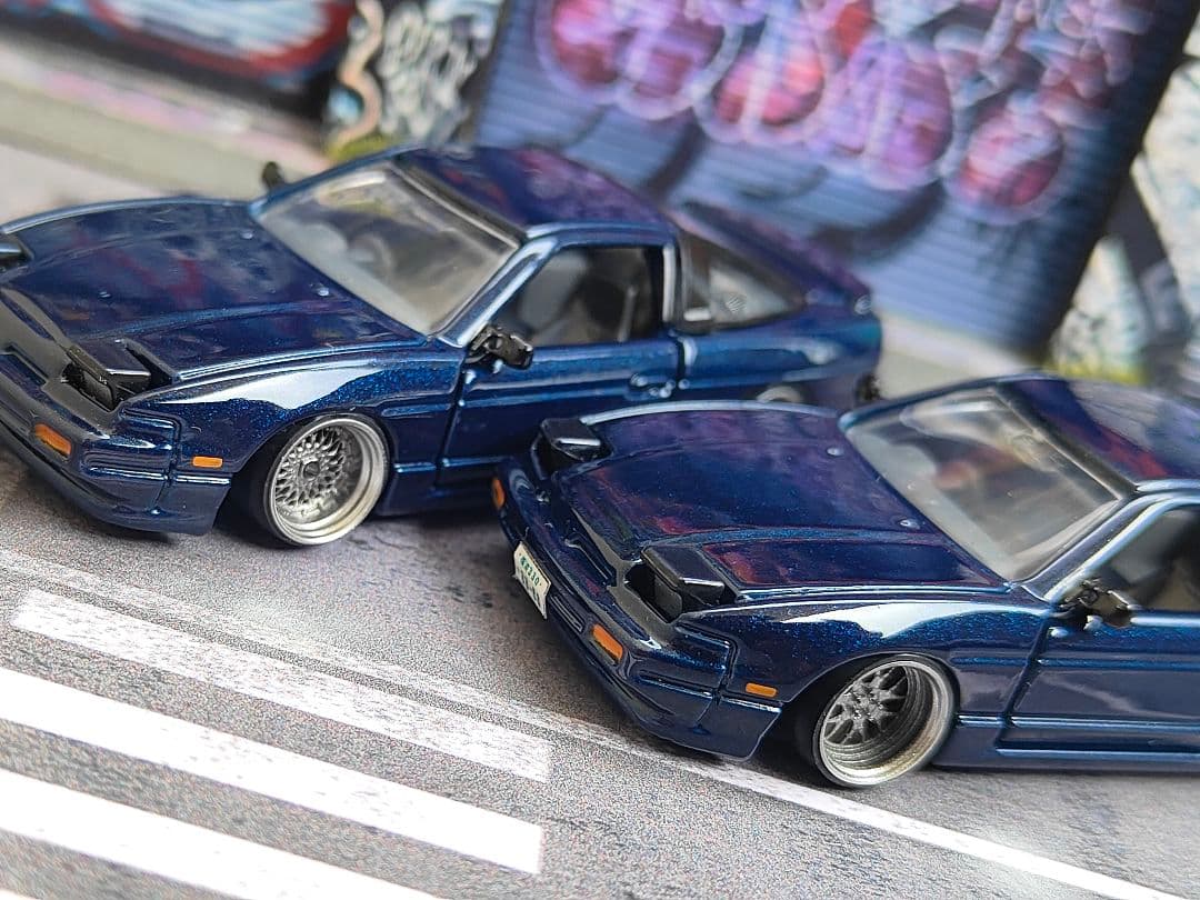 トミカ改造 日産 180sx ワンエイティー プレミアム☆深リムホット