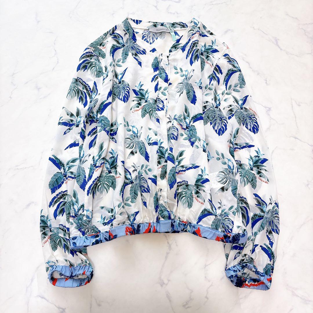 MaxMara マックスマーラ マレーラ シルク100% ブラウス ボタニカル柄