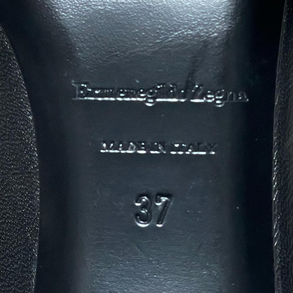 激レア！Ermenegildo Zegna 仔牛革 ポインテッドトゥパンプス 黒