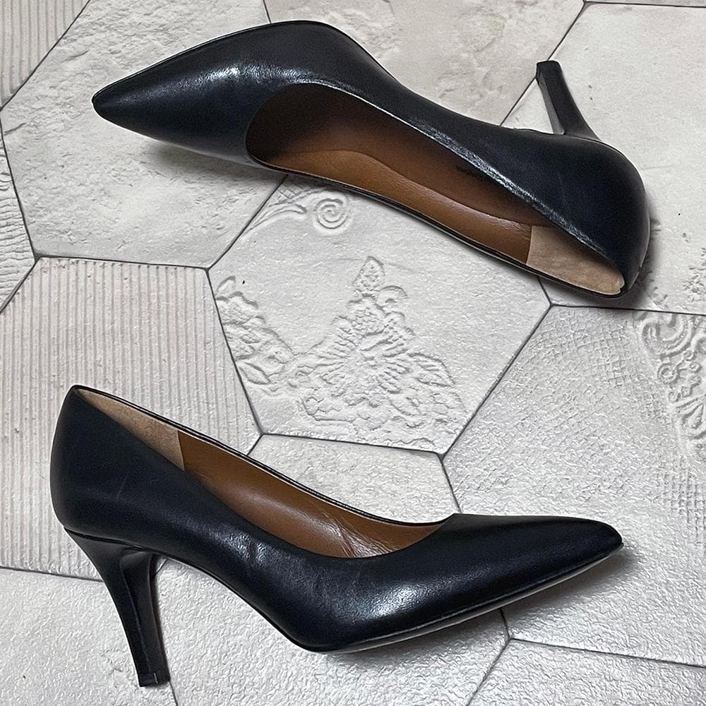 激レア！Ermenegildo Zegna 仔牛革 ポインテッドトゥパンプス 黒