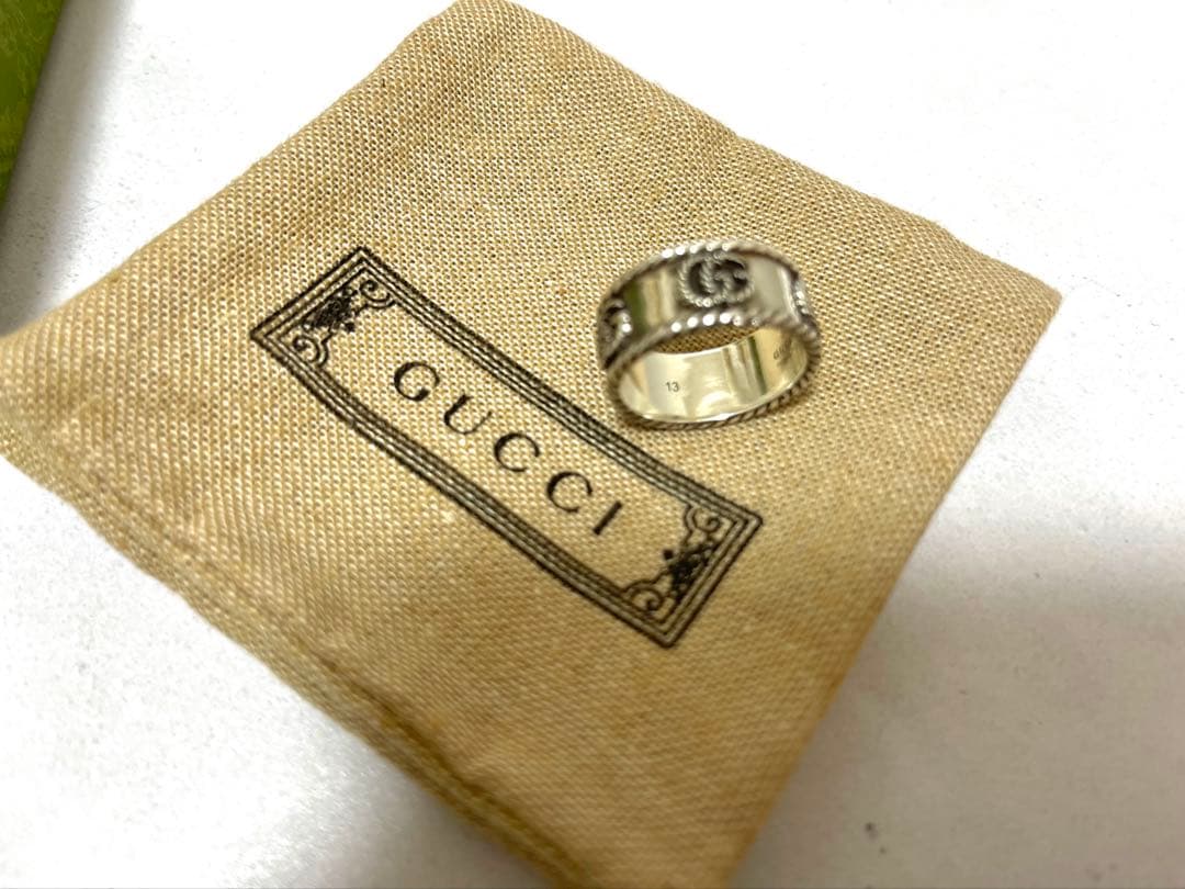 GUCCI シルバーリング 保存袋付き