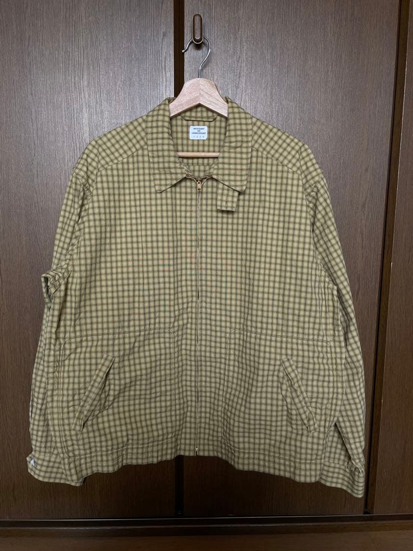 necessary or unnecessary チェック　ジャケット