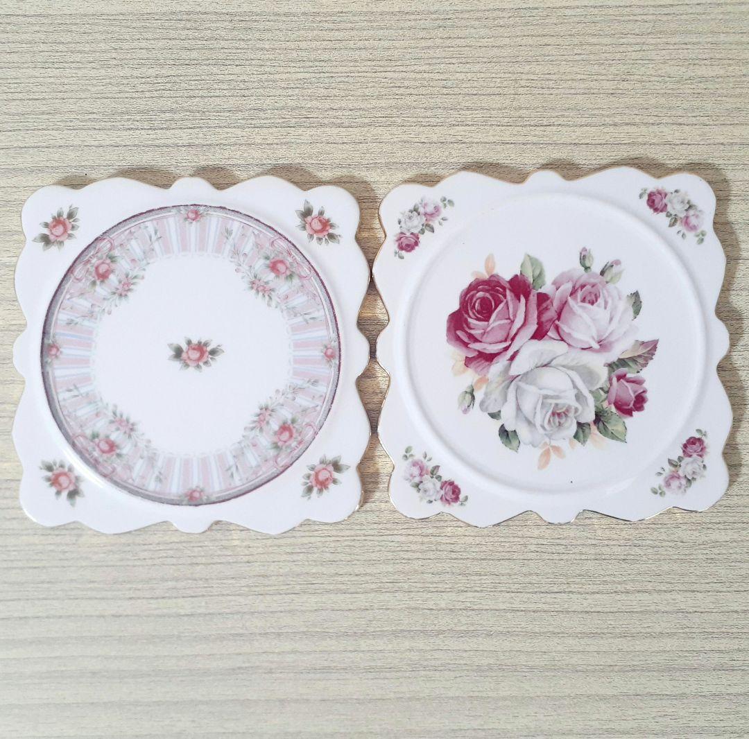 ROYAL ARDEN 鍋敷き 薔薇柄 陶器製 2枚セット - メルカリ