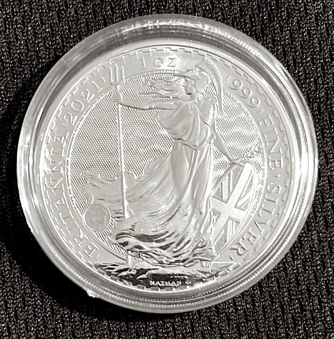 20021年 1oz シルバー ブリタニア コイン イギリス エリザベス - メルカリ