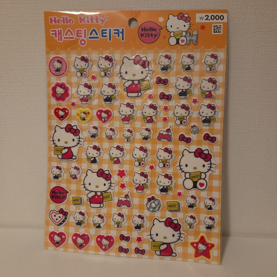 韓国限定 正規品 ハローキティ 立体シール＆ポーチセット - メルカリ