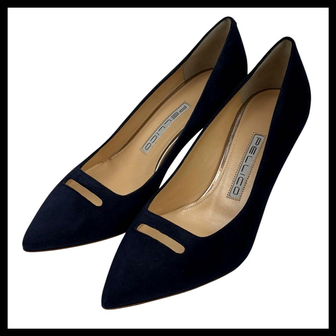 【ほぼ未使用】PELLICO ペリーコ 35 | 22cm ネイビー　アネッリ