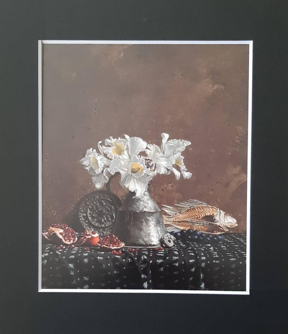 青木敏郎、「花・果実・魚」、希少画集の額装画、四季、風景、人気作品