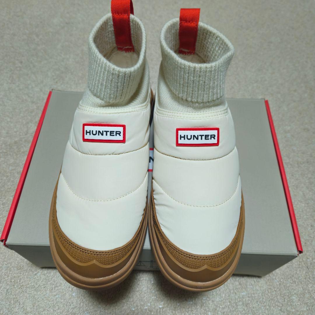 【新品未使用】HUNTER インアウトパッファーニットブーツ