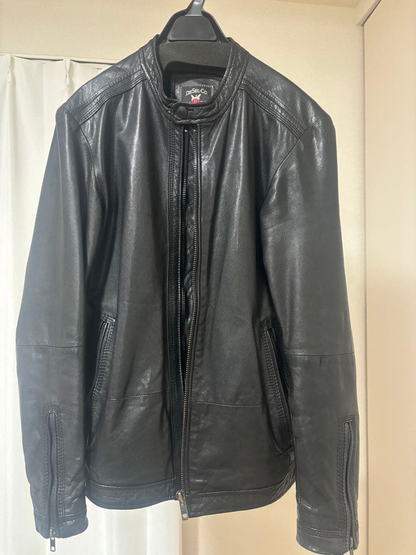 ひ*ろ様 Diesel ラムレザーシングルライダース DIESEL ディーゼル レザージャケット シングルライダース 羊革