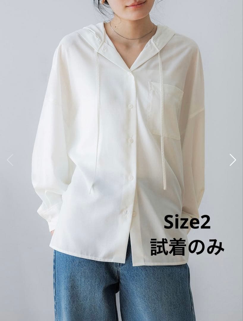 crewre フルダルスパンフードシャツ　サイズ2