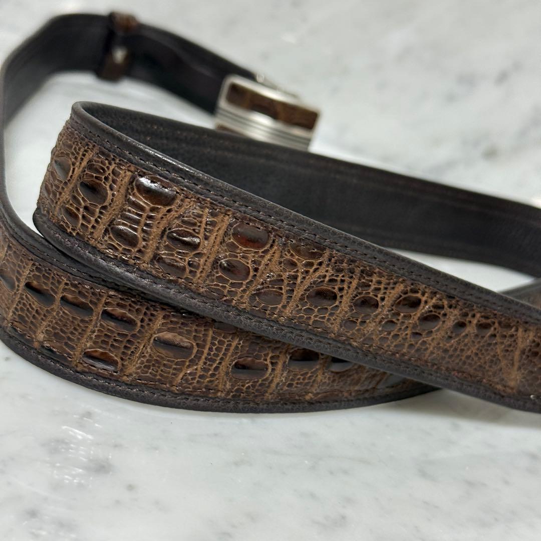 美品 vintage ベルト 本革 レザー ブラウン OLD 90s 古着 - メルカリ