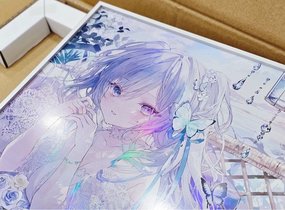 50枚限定】 おにねこ先生直筆サイン入り X-ART製 オーロラアート